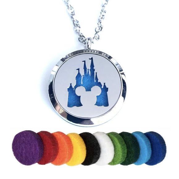 Disney Aromatherapy Essential Oils Necklace | Mickey Mouse Diffuser Necklace - Picture 2 of 6